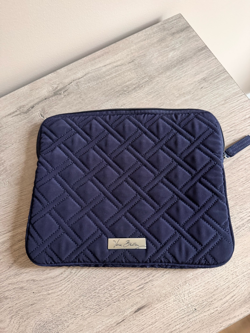 Vera Bradley Navy Quilted Zip Pouch